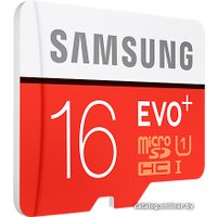 Карта памяти Samsung EVO+ microSDHC 16GB + адаптер [MB-MC16DA]