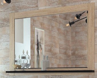 Eva Gold Зеркало Fernanda 100 (дуб золотой/черный)