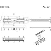 Трап/канал AM.PM Prime Flow W02SC-P11-060-01SB