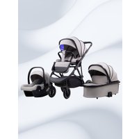 Универсальная коляска Chiccolino Gold (3 в 1, светло-серый)