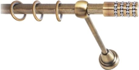 

Карниз для штор Lm Decor Барамелла (антик, гладкая, 1.6м 25мм, 1 ряд)