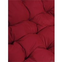 Кресло M-Group Кокос на подставке 11590102 (белый ротанг/бордовая подушка)