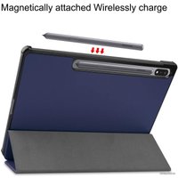 Чехол для планшета JFK Smart Case для Samsung Galaxy Tab S7 FE/ Tab S7 Plus/ Tab S8 Plus (темно-синий)