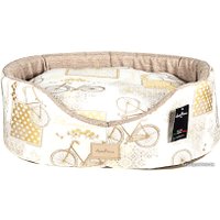Лежак AntePrima Nathalie NAYELBIKE03 (бежевый/принт велосипед)