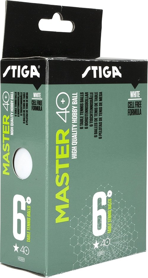 

Мяч для настольного тенниса Stiga Master 40+ (белый, 1 звезда, 6 шт.)
