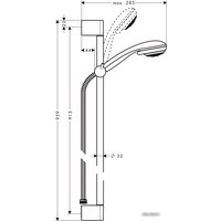 Душевой гарнитур  Hansgrohe Crometta 85 (27762000)