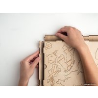 Пазл Woodary Карта мира XXL 3150 (3 уровня, venge)