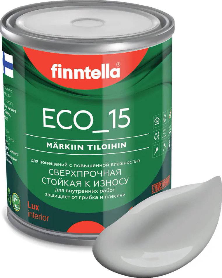 

Краска Finntella Eco 15 Seitti F-10-1-1-FL061 0.9 л (светло-серый)