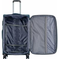 Чемодан-спиннер 4 ROADS 6310-L 77 см (темный петролеум)