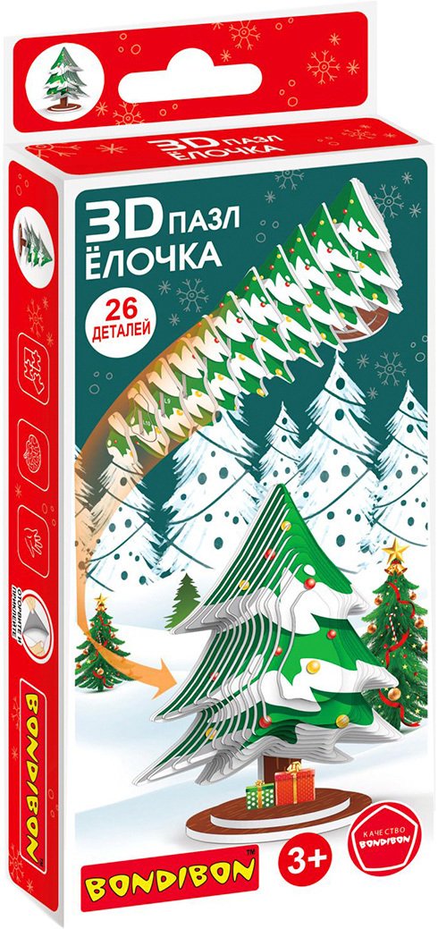 

3Д-пазл Bondibon Елочка ВВ5641
