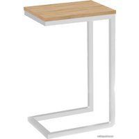 Приставной столик TMB Loft Роксет ЛДСП 300x400 (дуб небраска натуральный/белый)