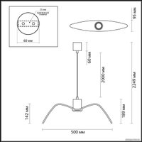 Подвесная люстра Odeon Light Birds 4903/1C