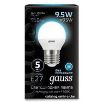 Светодиодная лампочка Gauss LED Globe E27 9.5 Вт 4100 К 105102210