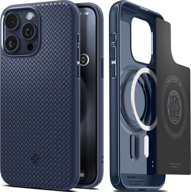 

Чехол для телефона Spigen Mag Armor (MagFit) для iPhone 15 Pro Max ACS06598 (темно-синий)