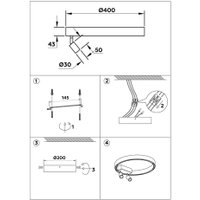 Припотолочная люстра Ambrella light Comfort FL5807/1+2 WH (белый)