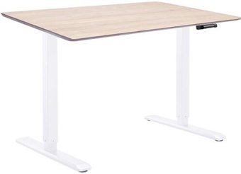 Стол для работы стоя ErgoSmart Wooden Manual DESKFIT DF100 1300х750х27 мм (скошенный край, дуб беленый/белый)