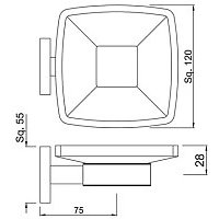 Мыльница Jaquar Kubix Prime AKP-CHR-35731P