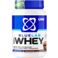 Протеин сывороточный (изолят) USN BlueLab 100% Whey (908 г, моккачино)