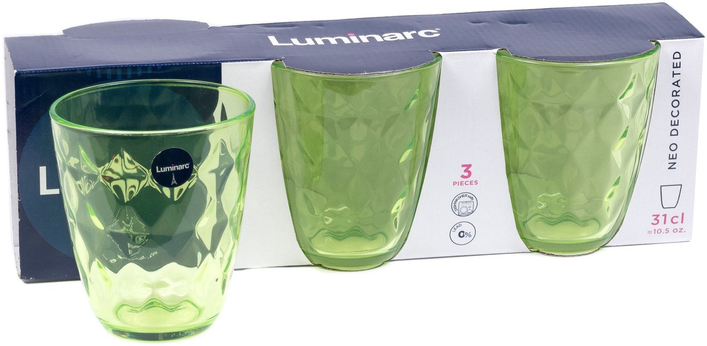 

Набор стаканов для воды и напитков Luminarc Neo diamond colorlicious green P7129