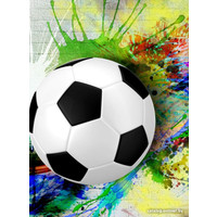 Фотообои ФабрикаФресок Футбольный мяч с красками 732270 (200x270)