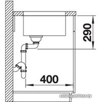 Кухонная мойка Blanco Andano 400-U (без клапана-автомата)