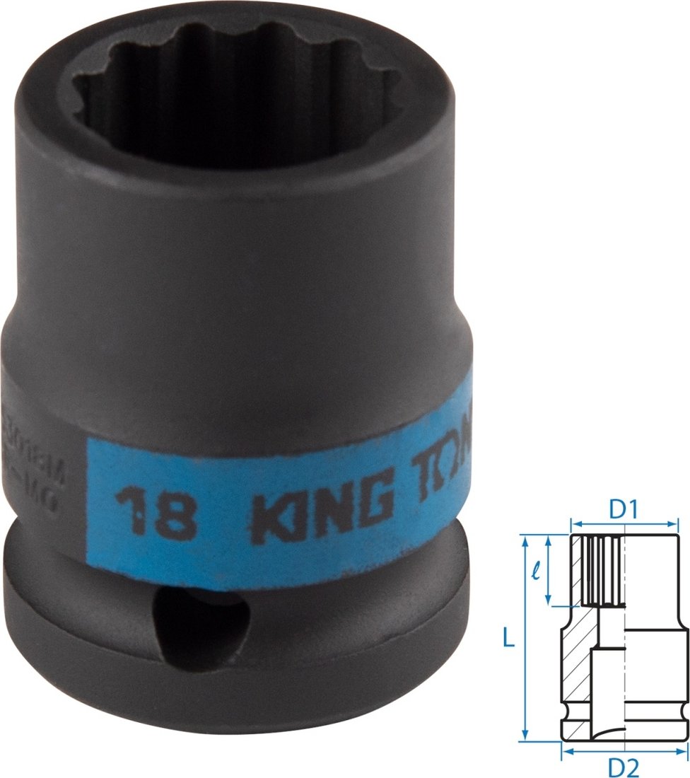 

Головка слесарная King Tony 453018M