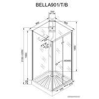 Душевая кабина Cerutti Spa BELLA901T 90x90