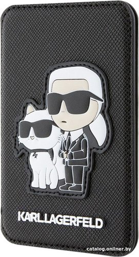 Кредитница CG Mobile Karl Lagerfeld Saffiano NFT Karl & Choupette KLWMSPSAKCPMK (черный)
