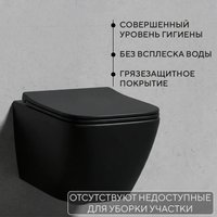Унитаз подвесной Lauter Magdeburg 21103EC + GROHE Rapid SL 39504000 (черный матовый)