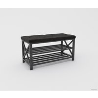 Банкетка Hype Mebel Будс (черный/черный)