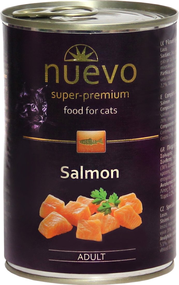 

Консервированный корм для кошек Nuevo Cat Adult Salmon (Лосось) 0.4 кг