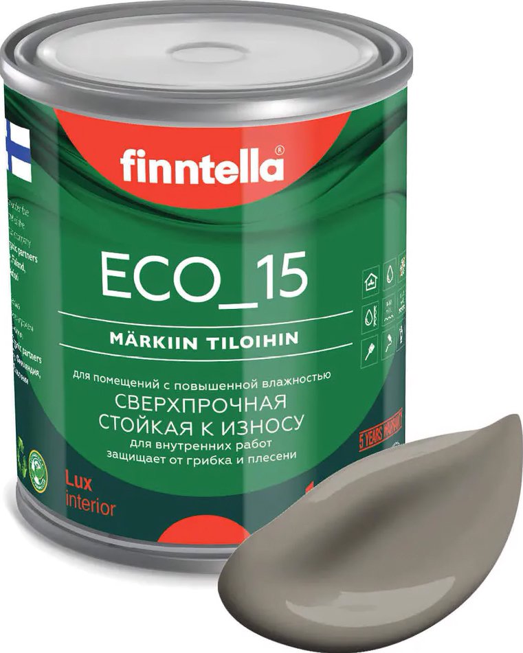 

Краска Finntella Eco 15 Maa F-10-1-1-FL080 0.9 л (светло-коричневый)