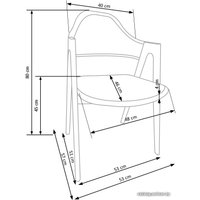 Стул с подлокотниками Halmar K344