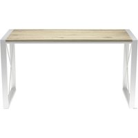 Кухонный стол Buro7 Лофт 150 (классика, дуб беленый/белый)