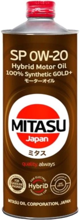 

Моторное масло Mitasu Gold Plus Hybrid 0W-20 SP GF-6A 1л