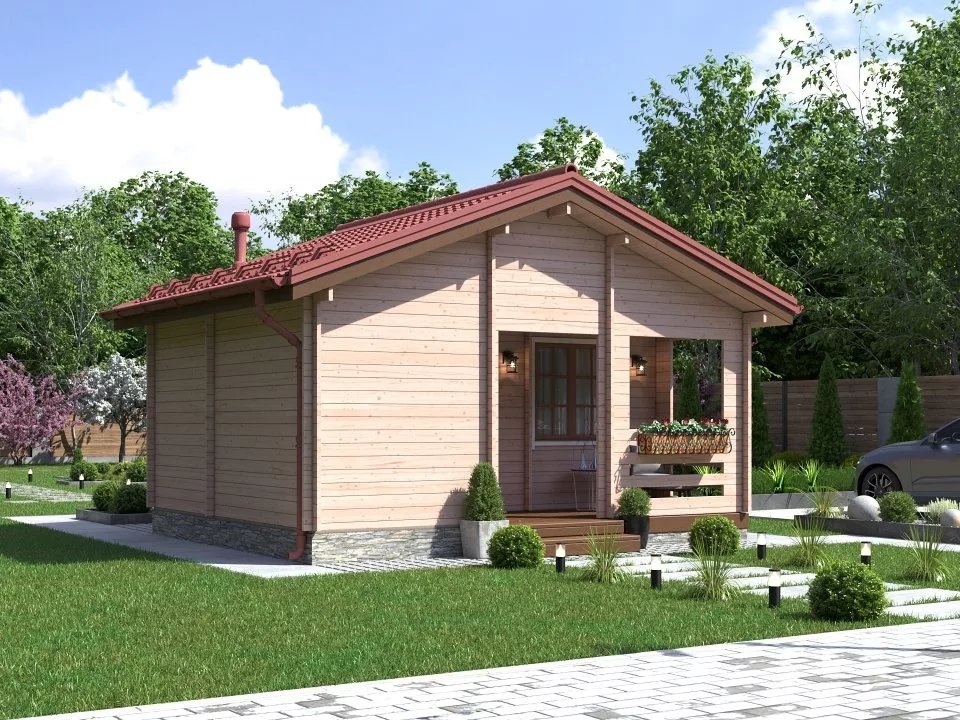 Русская баня Woods из бруса С лёгким паром