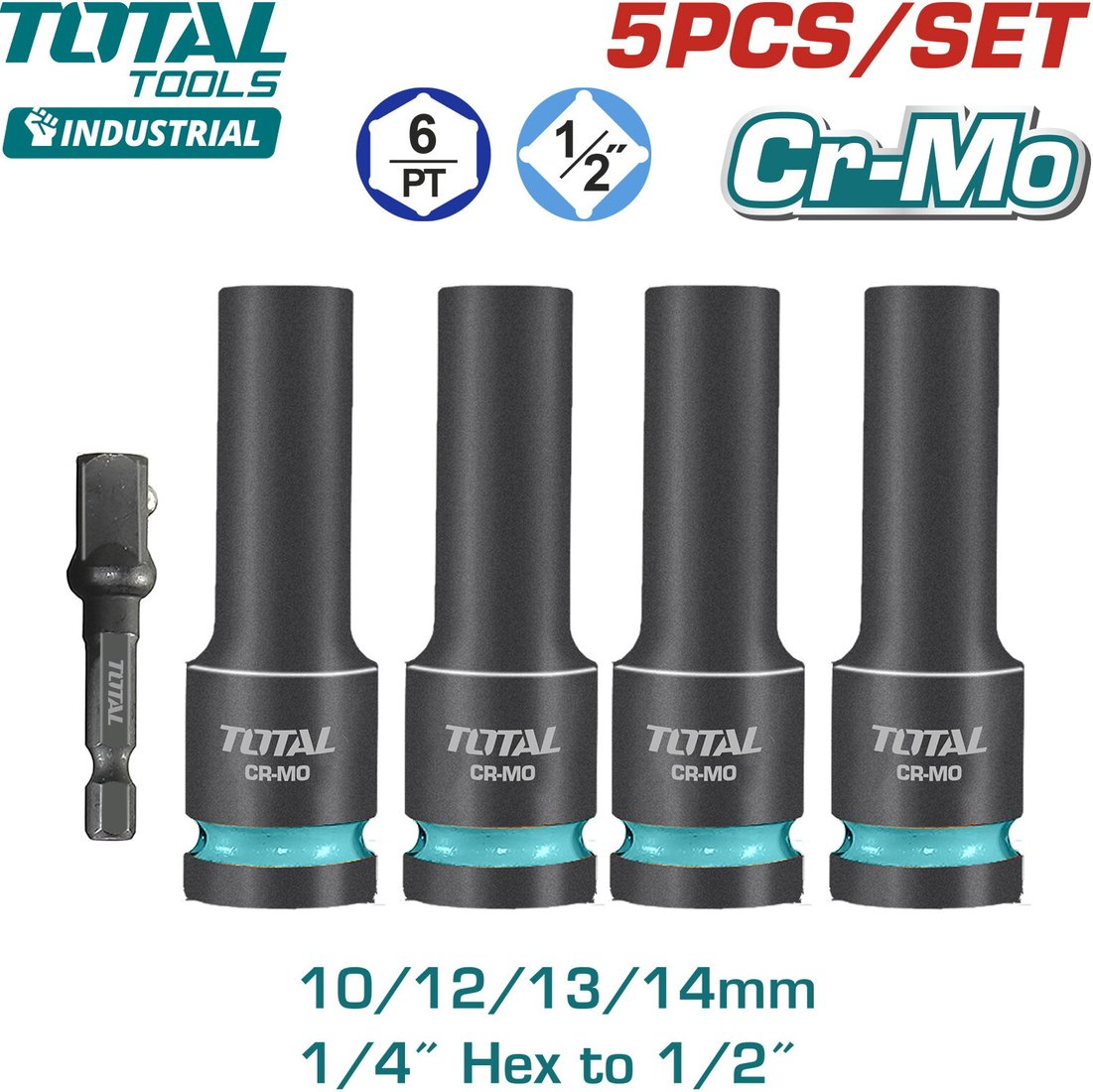 

Набор головок слесарных Total THKISD12052L