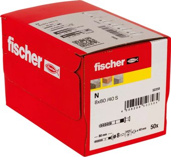 Fischer N 8 x 80/40 S 50358 (50 шт)