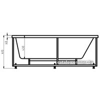 Ванна Aquatek Оберон 170x70 L (с гидромассажем и экраном)