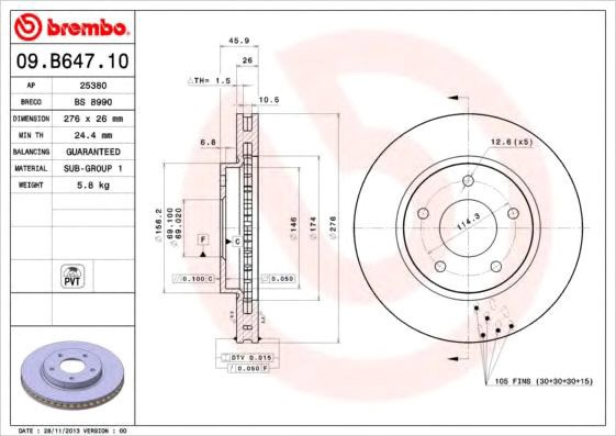 Brembo 09B64710