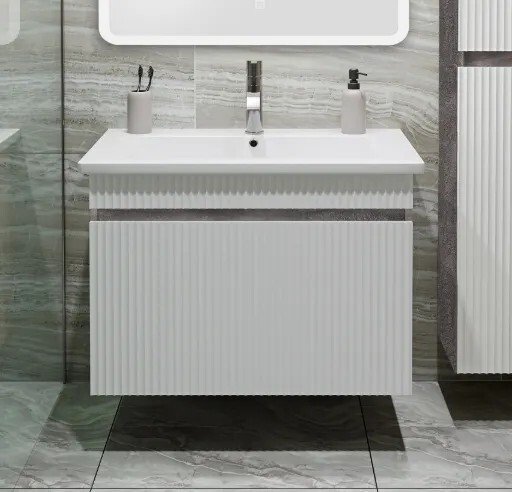 

Runo Тумба под умывальник Модена 75 (подвесная, железный камень)