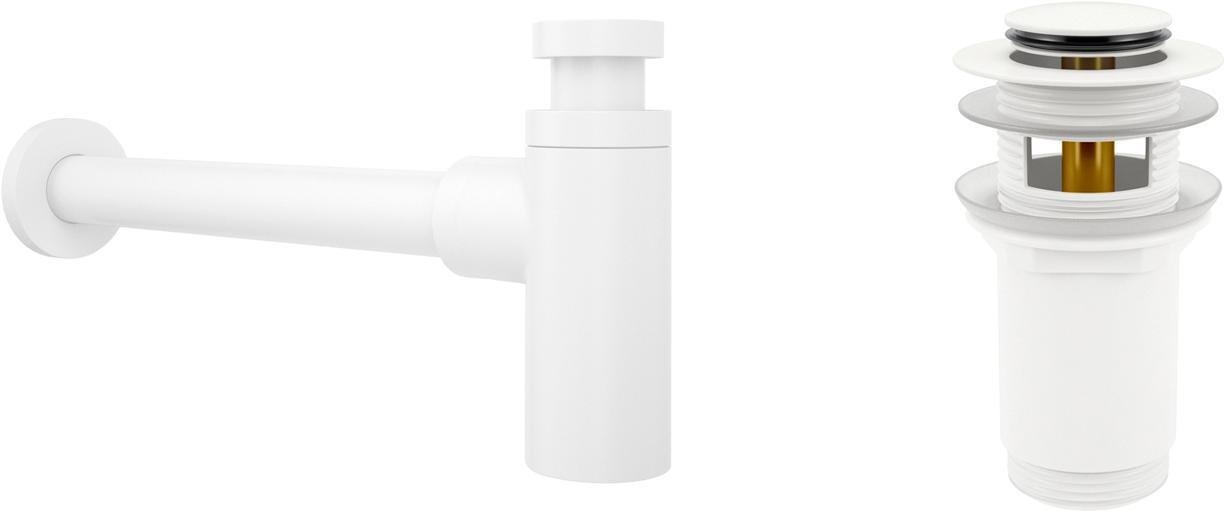Сифон Wellsee Drainage System 182108001 (сифон, донный клапан, матовый белый)