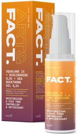 

Art&Fact Крем-гель для лица Fact Squalane 1% + Niacinamide 0.3% легкий увлажняющий (50 мл)