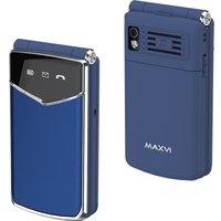 Кнопочный телефон Maxvi E11ds (синий/серебристый)