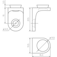 Держатель зеркала/стекла GTV под саморез в Бресте