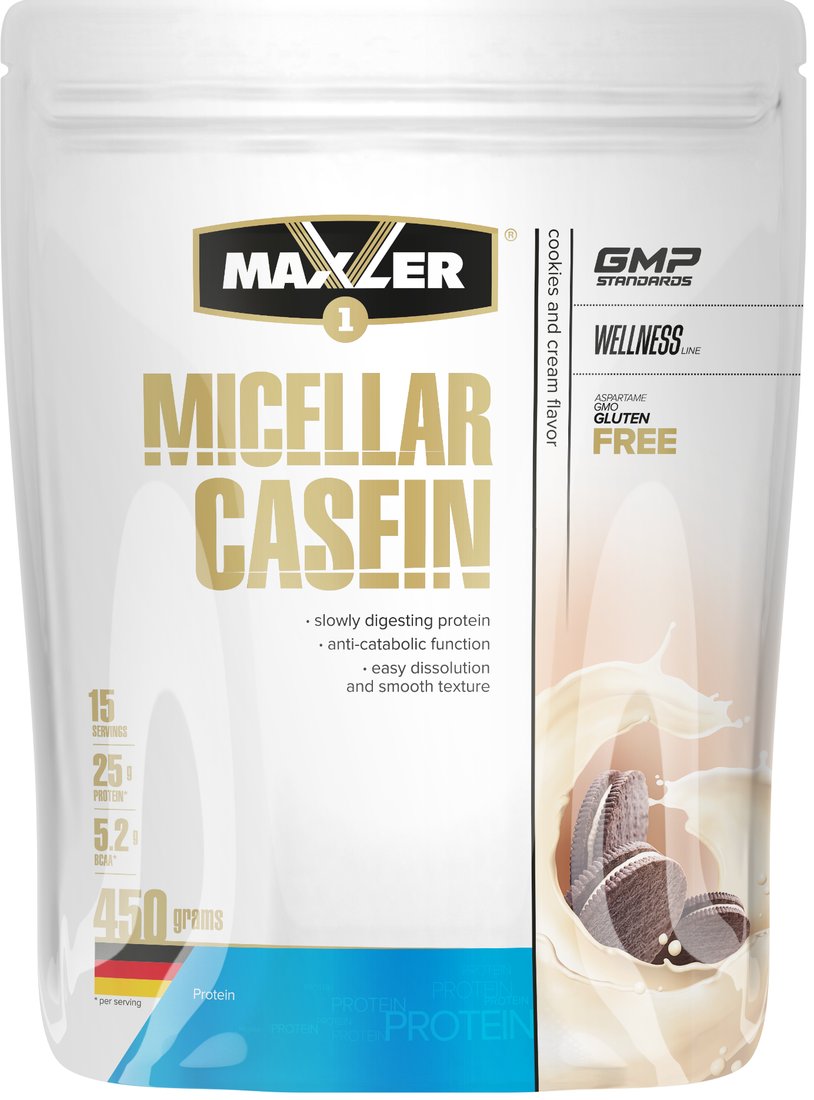 

Казеин Maxler Micellar Casein (печенье/крем, 450г)
