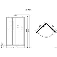 Душевая кабина Niagara NG-7701M 90x90x210 (прозрачное стекло)