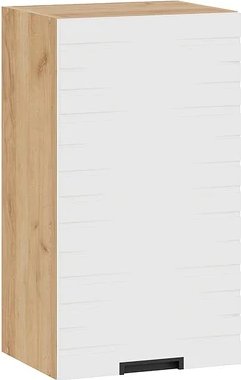 

Шкаф навесной Трия Гренада фреза 1В4 с одной дверью 1В4-Ф (дуб крафт золотой/холст белый)