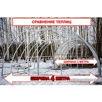 Теплица Сибирские теплицы АгроСила 40x20/0.67, 10 м (ширина 4 м) в Бобруйске