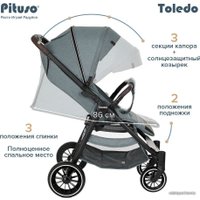 Коляска прогулочная «книга» Pituso Toledo EVA (изумрудно-зеленый)
